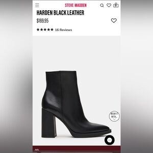 Steve Madden Black Women's Leather Boots